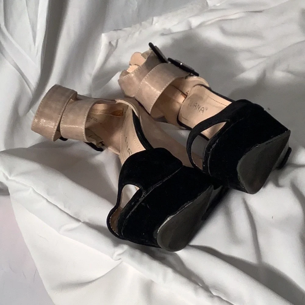 Liliana Wedge Heels. Size 7 In Original Box. Faux Suede. 5” Heel & 1.5” Toe Box